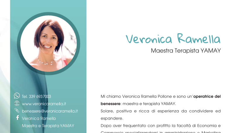 Testa iniziale del curriculum di Veronica Ramella